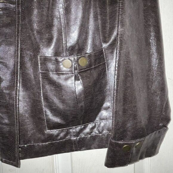 Zenergy Jacket Sz 1 Medium 8‎ Metallic Reptile Print Brown - Picture 2 of 15
